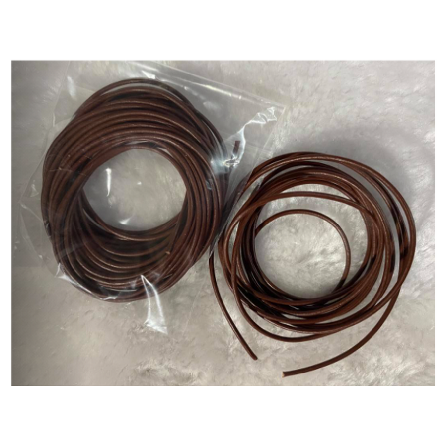 V-OD1575  Natūrali , odinė virvutė, 1.5mm, 5 metrai, RUDA