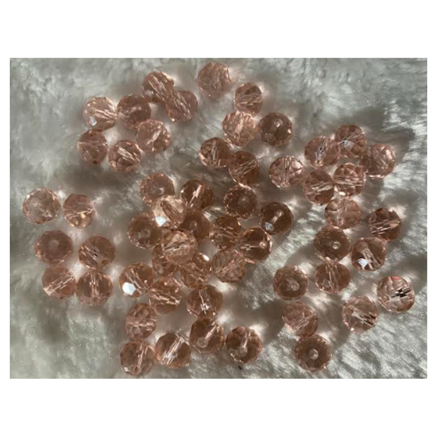 KR-R-1007  Kristalo karoliukas, rondelė, 10x8mm, RAUSVAS