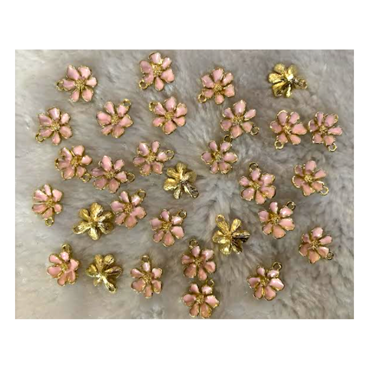 AUK-EM-73300 Pakabukas , emaliuotas, "Sakura", 12x15mm, 1vnt., Rožinės sp.