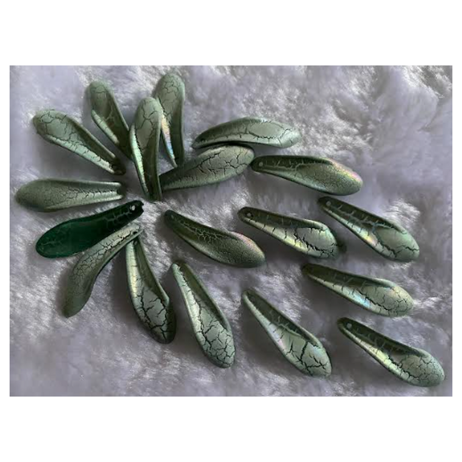 AKR-PK-35002 Akrilinis pakabukas-karoliukas, 35x10mm, 1vnt.,  ŽALSVAS