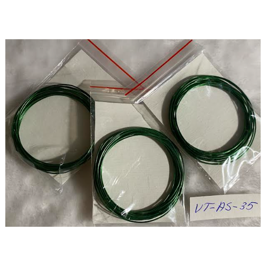 VT-AS-35  Aliuminio vielutė, minkšta, 1mm, 3 metrai, ŽALIA