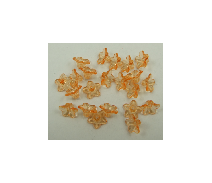 AKR-GEL01 karoliukas-gelytė, 9x5mm,skaidri oranžinė