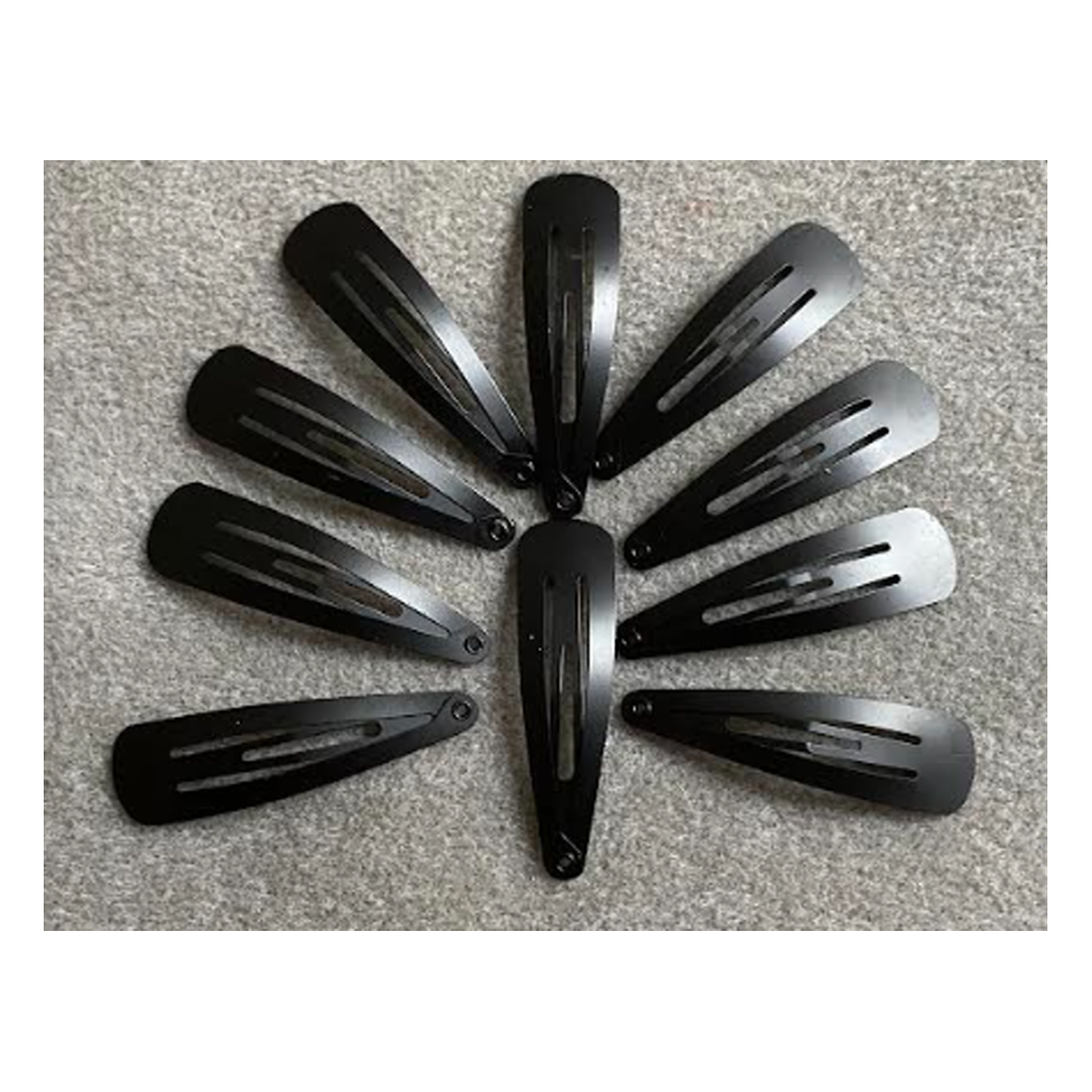 PS-S-45100  Segtukai plaukams, 4.5cm, 10 vnt., JUODI