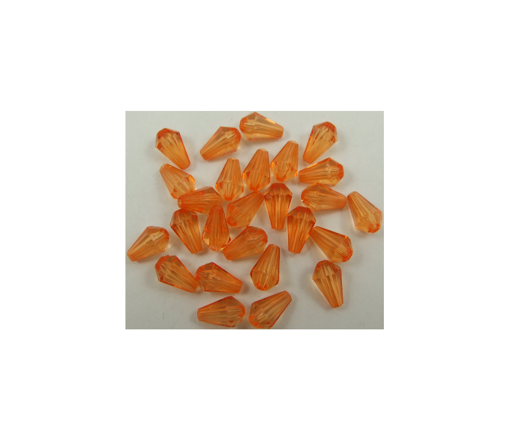 AKRI-1 Akrilinis lašelis 10x6mm, oranžinis