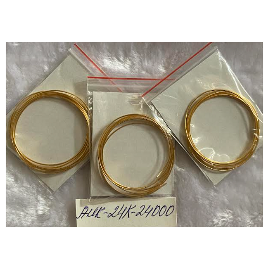 AUK-24K-24000  Vielutė, 24K aukso sp., 0.8mm, už 1 metrą.