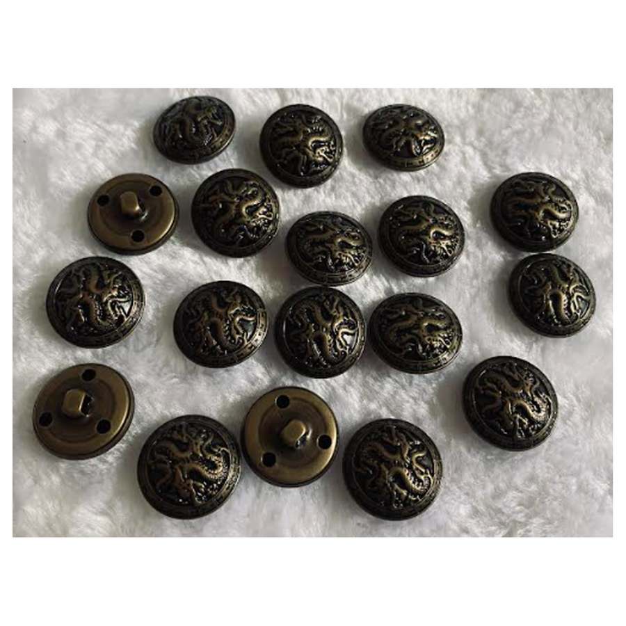 SG-M-574  Metalinė saga, send., žalvario sp., 22mm, 1vnt.