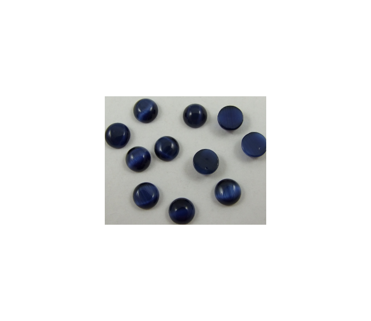 KABAS-40626 Kabašonas katės akis, 6x2,5mm, MĖLYNAS