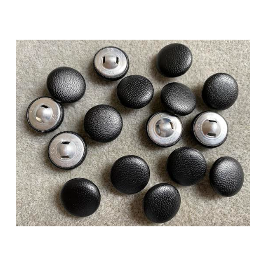 SG-D-565  Metalinė saga su oda, 19mm, 1 vnt., JUODA
