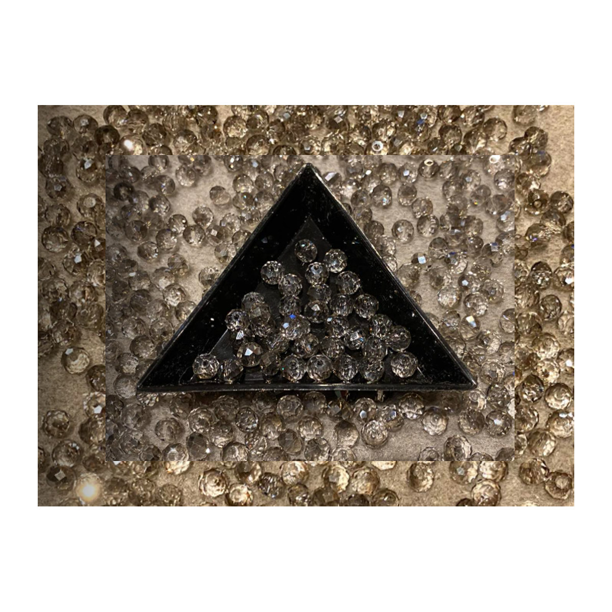 KR-S6451  Kristalo karoliukai,  rondelė, 6x4.5mm, 40 vnt.,  SIDABRO-PILKA-DEIMANTO sp.