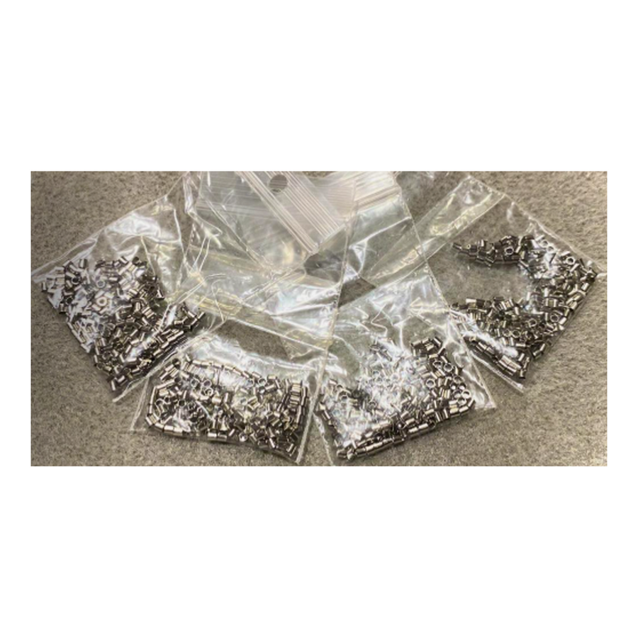 7-SP253  Spaustukai-karoliukai,  apie 1.5x2mm, 2 gramai, metalo sp.