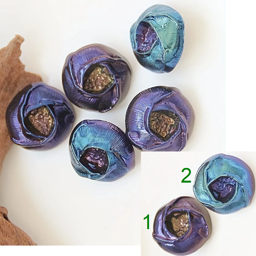 SA-PA46112  Saga,akriline,  20mm, violet- žalsva, 1 vnt.