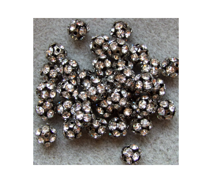JUOD-KKR8M Karoliukas su kristalo akutėmis, 8mm