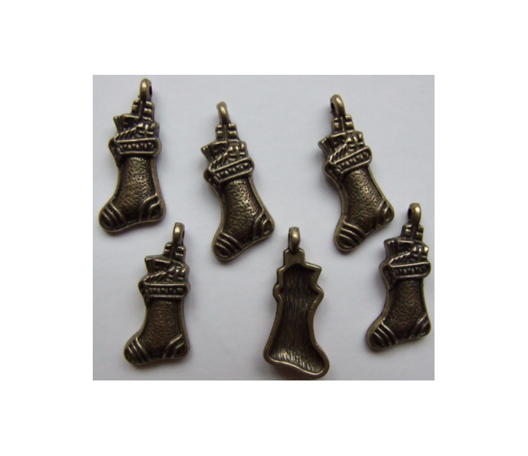 ZALV-KNE6 Pakabukas, donanų kojinė, 22x10mm