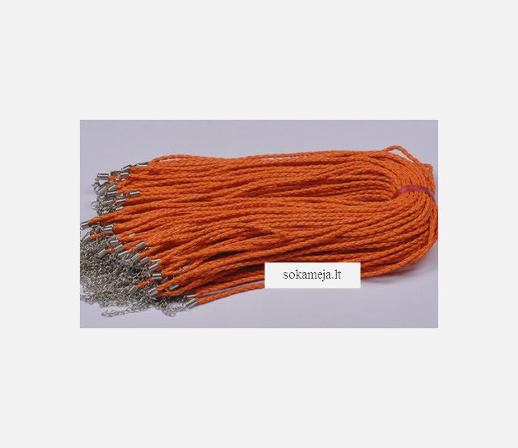VIR-SP5A Virvute su užsegimu, 46cmx 3mm, oranžinės sp.