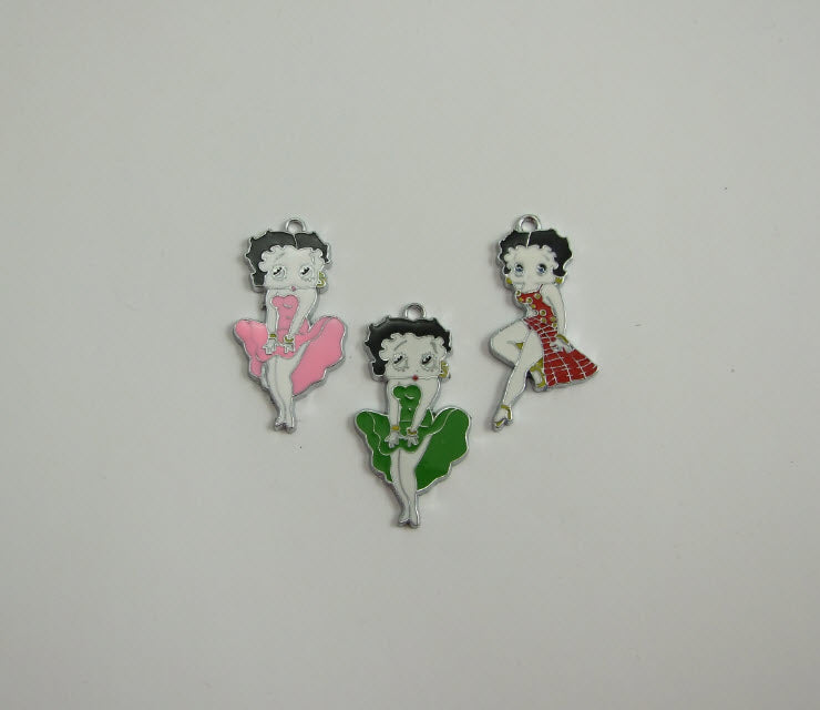BU-001 Pakabukas, apie 5cm, Pretty Girl, rausvos sp.