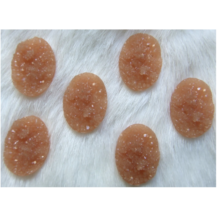KAB-14487  Akrilinis kabošonas, 24x18mm, NUDE-RUDOS sp.