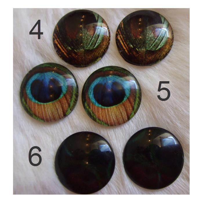 KAB-KA275 Stiklinis kabošonas "Plunksnos", 30mm,  NR 4