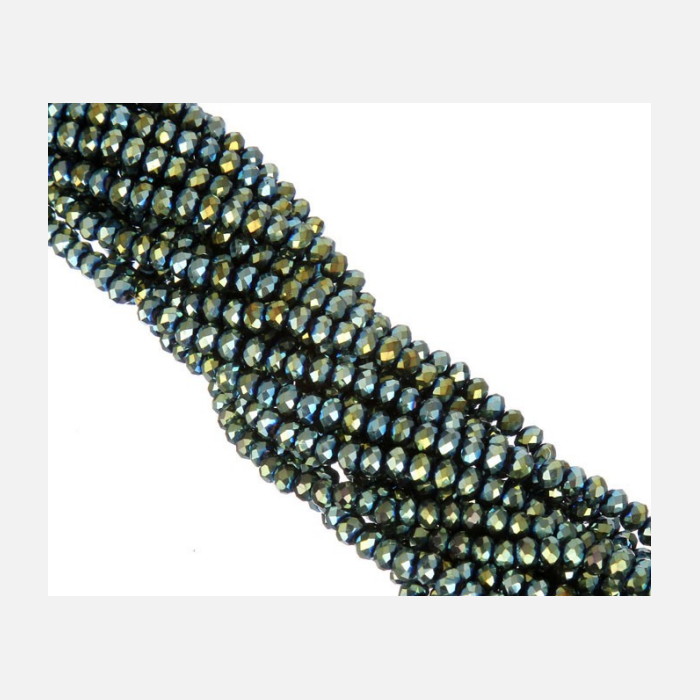 R-6967 Kristalo karoliukas, rondelė, 4x3mm, TURKIO AB