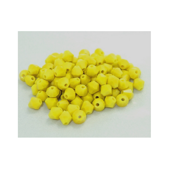 KR-MT11  kristalo karoliukas bikone, 4mm, matinė GELTONA