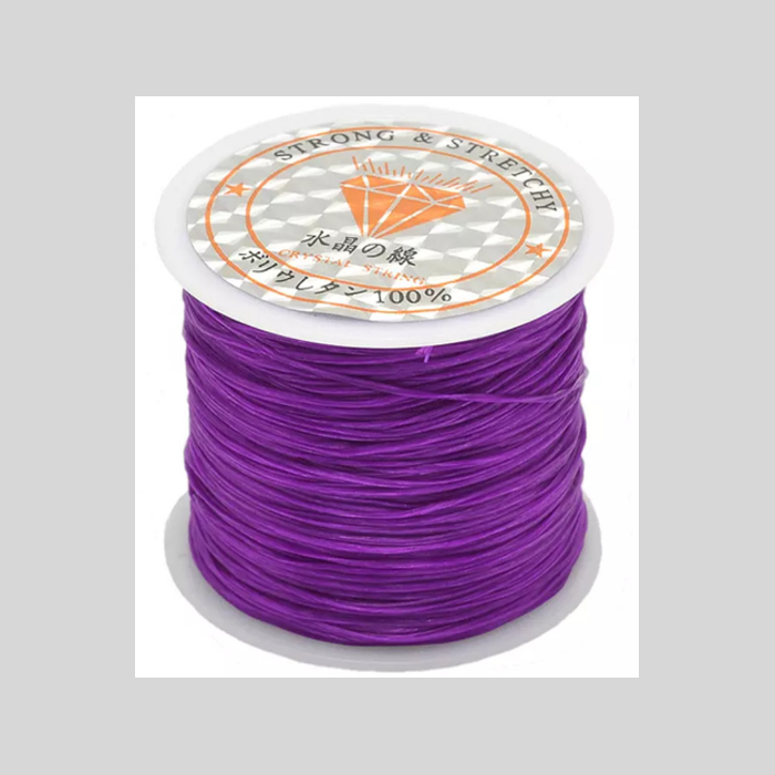 VE-G107  Gumelė vėriniams, 0.8-1mm, kaina už 3metrus,  tamsiai ALYVINĖ