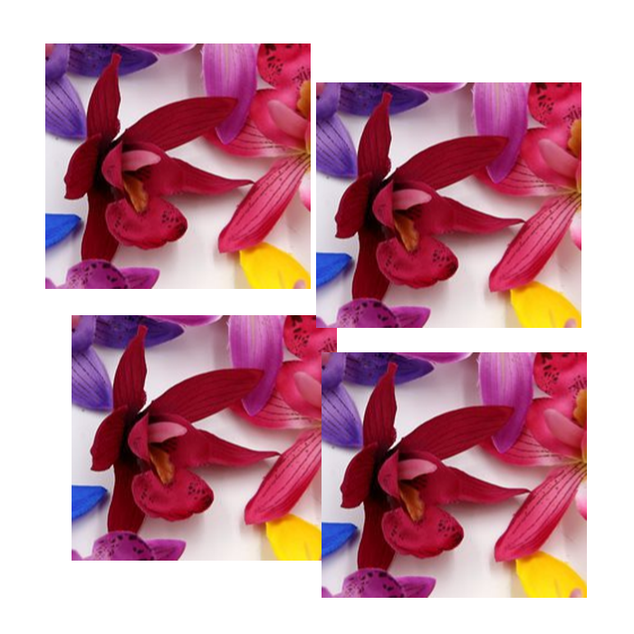 G-ORH2  Dirbtinė gėlytė, "Orchidėja",  apie 6-7 cm, AVIETINĖ