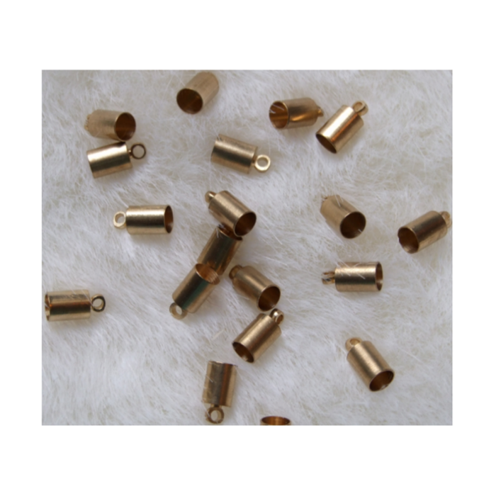AUK-4549  Kepurėlė-užbaigimo detalė, send., aukso sp., 4-5mm virvutei
