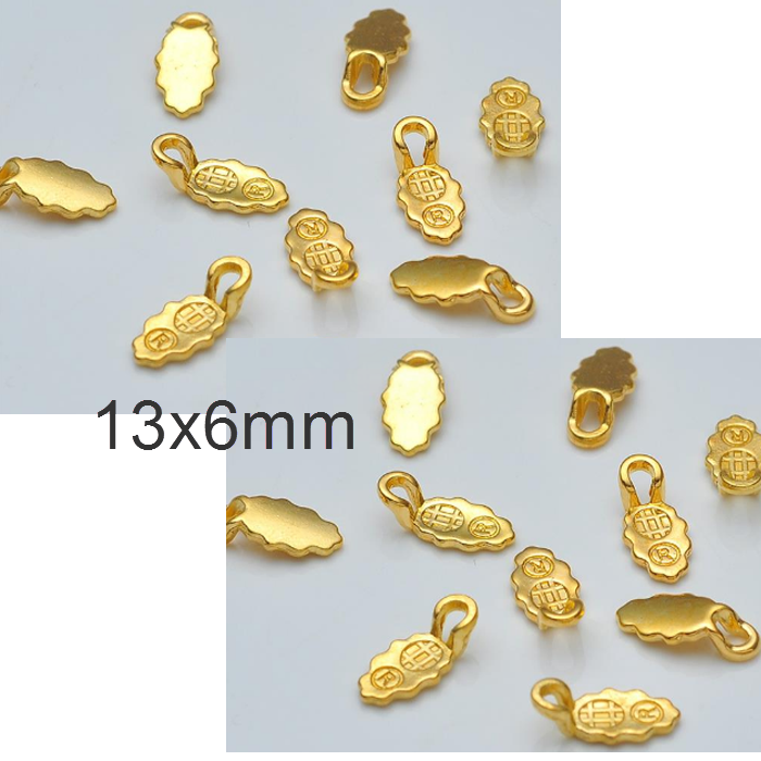 AUK-20557  Detalė - pakabukų laikiklis priklijuojamas, 13x6mm