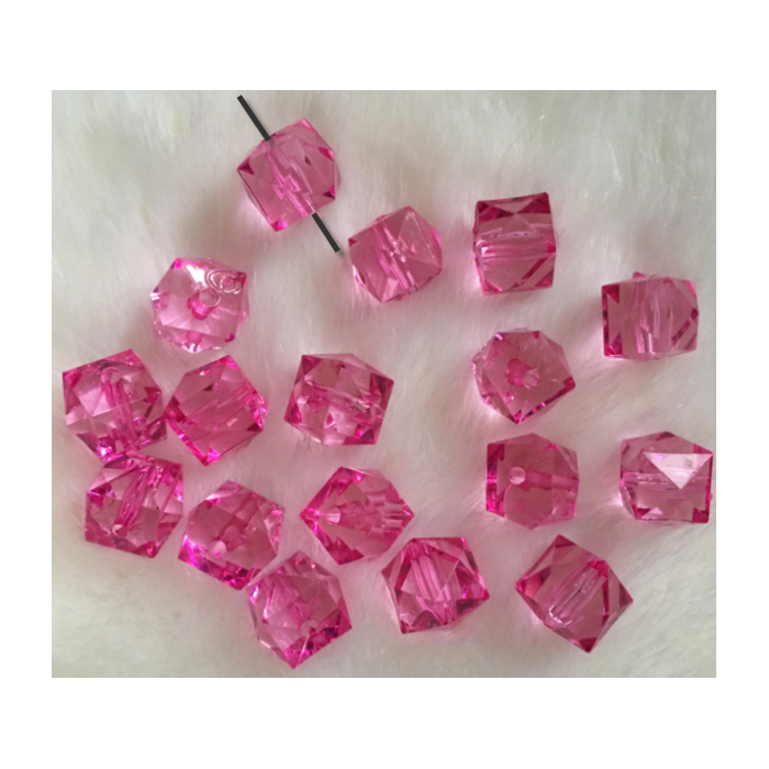 AKR-B16982 Akrilinis karoliukas, 14x12mm., RAUSVAS