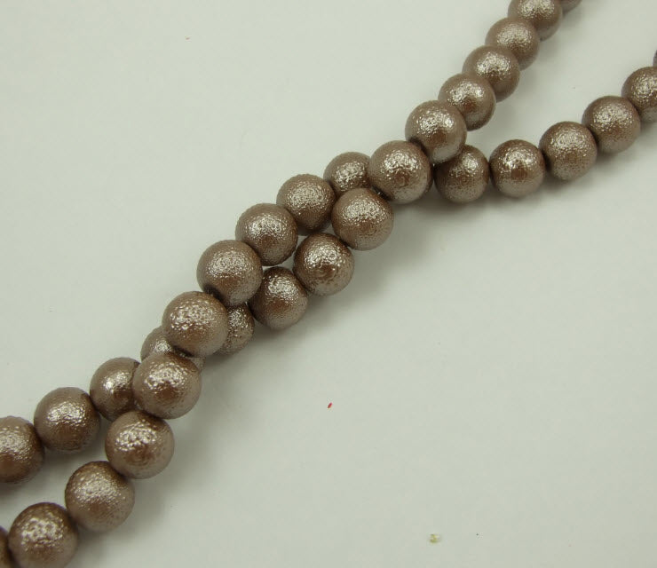 PER-12453 Stik. dekoruotas perlas, 12mm, smėlio sp.