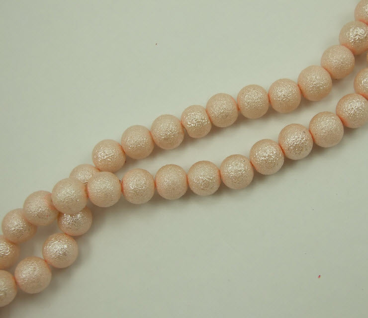 PER-12414 Stik. dekoruotas perlas, 12mm, šv. persikinės sp.