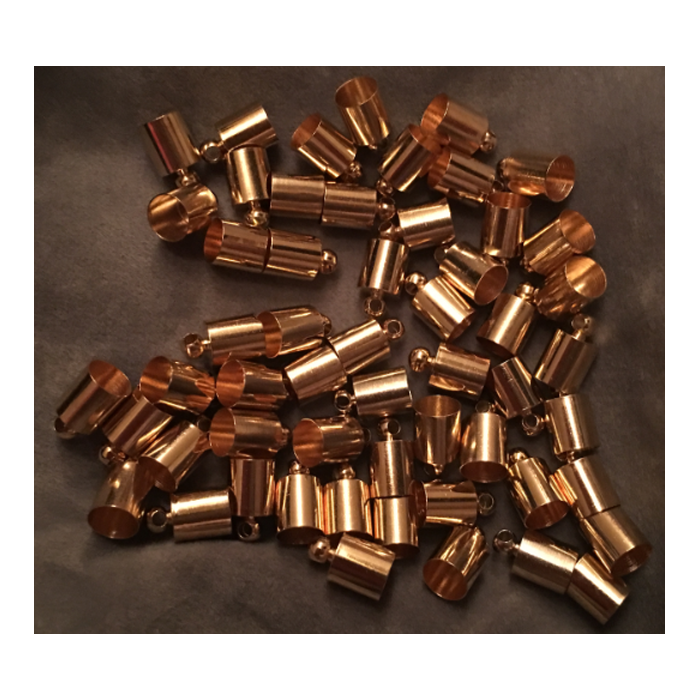 AUK-4443  Kepurėlė - užbaigimo detalė, 5x9mm, apie 4mm virvutei