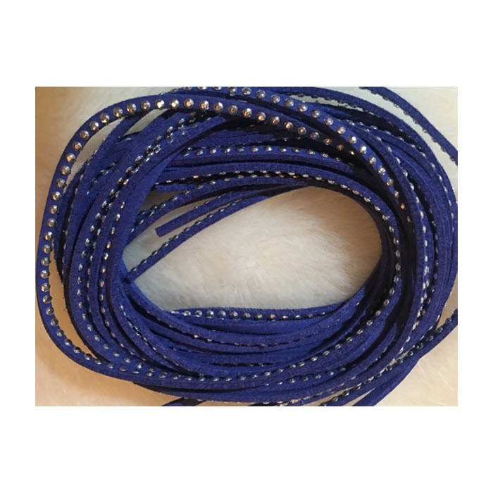 J-AK32  Virvutė su akutėm, apie 3mm, MĖLYNA, 97cm
