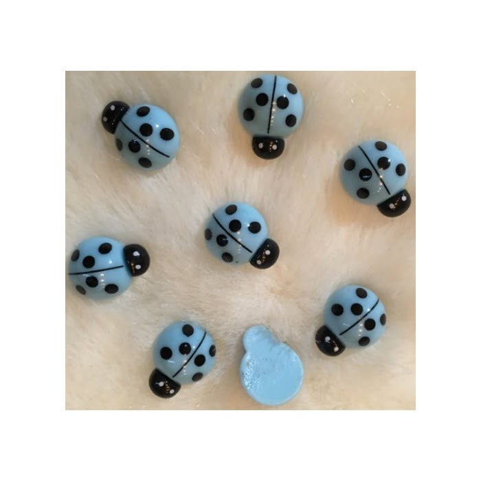 KAB-AKR2009 Akrilinis kabošonas "Boružėlė", 20x15mm, MELSVAS
