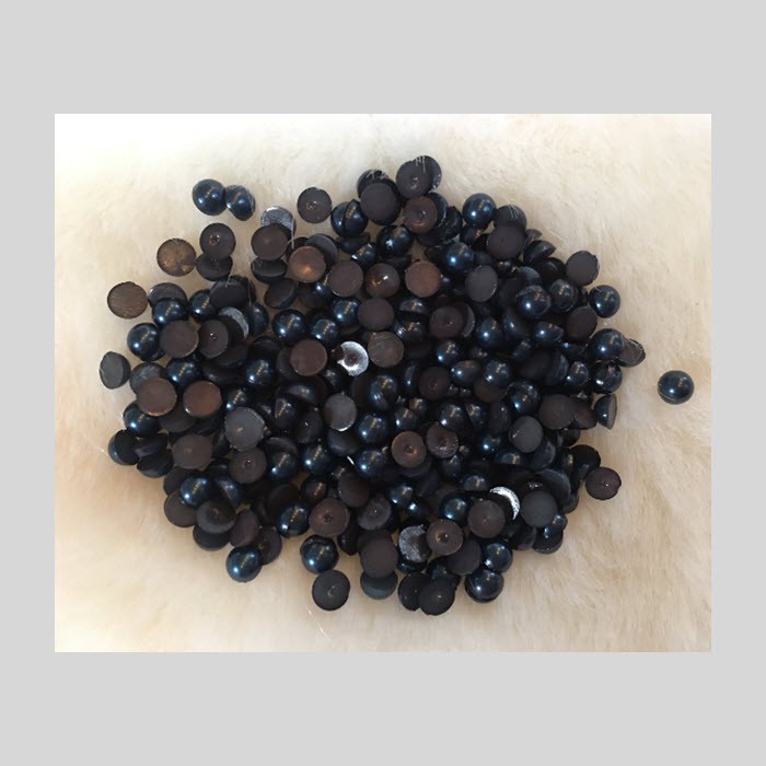 KAB-AKP6 Perliniai, akriliniai kabošonai, 6mm, už 10 vnt.