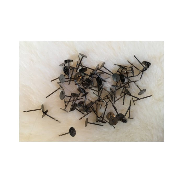JUOD-6733 Juodintos vinutės auskarams, plokštelė 6mm, už porą