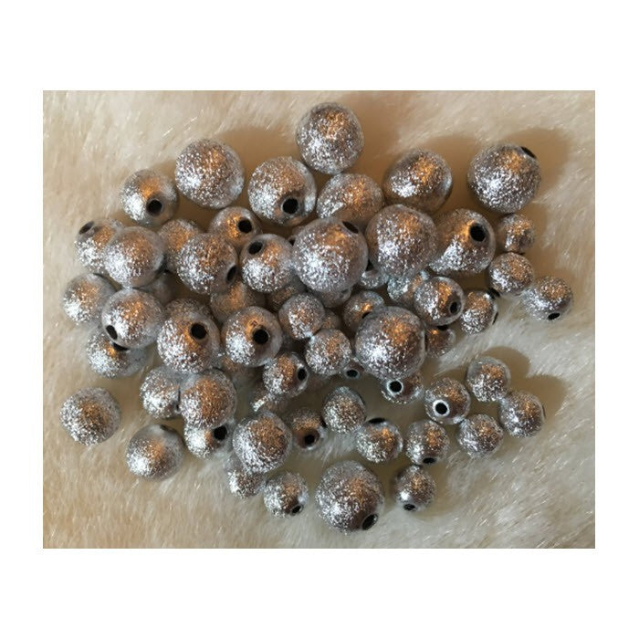 KAR-223313 Karoliukas, 12mm, akrilinis, sidabro sp.