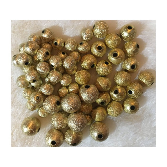 KAR-223310 Karoliukas, 8mm, akrilinis, aukso sp.