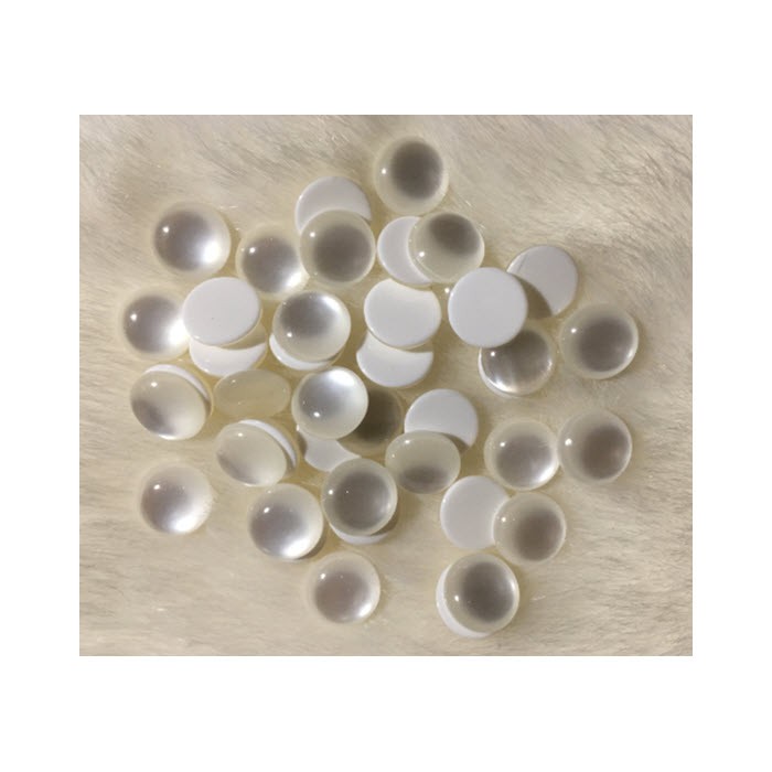 KAB-AKR571  Akrilinis kabošonas, apie 12mm, BALTAS